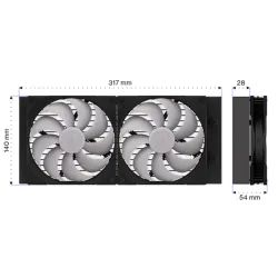 Endorfy CPU Water Cooler - Navis F280 ARGB (vízhűtés, Fluctus 2x140 PWM ARGB, AIO, fekete)