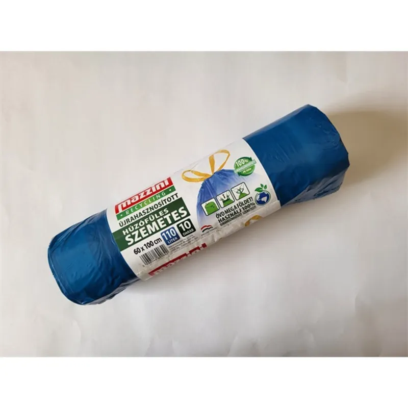 MAZZINI 104160 újrahasznosított húzófüles 10db/roll 110L szemeteszsák MAZZINI 104160 újrahasznosított húzófüles 10db/roll 110L szemeteszsák
