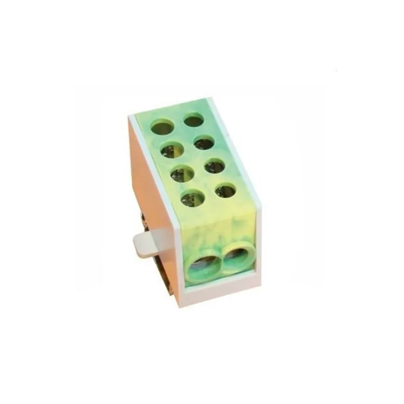 Tracon FLE-25ZS sínre szerelhető/ zöld/sárga/ 2×25mm2 / 2×25mm2/ 400VAC/ 101A főáramköri leágazó kapocs Tracon FLE-25ZS sínre szerelhető/ zöld/sárga/ 2×25mm2 / 2×25mm2/ 400VAC/ 101A főáramköri leágazó kapocs