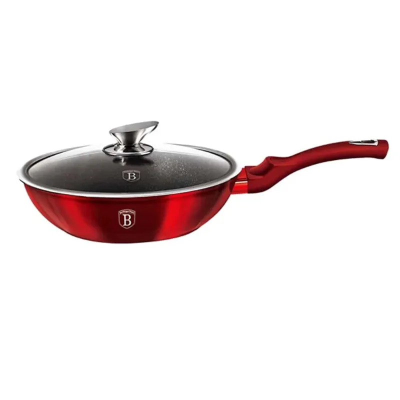 Berlinger Haus BH/1265N Metallic Line Burgundy Edition 28 cm fedővel, wok Berlinger Haus BH/1265N Metallic Line Burgundy Edition 28 cm fedővel, wok