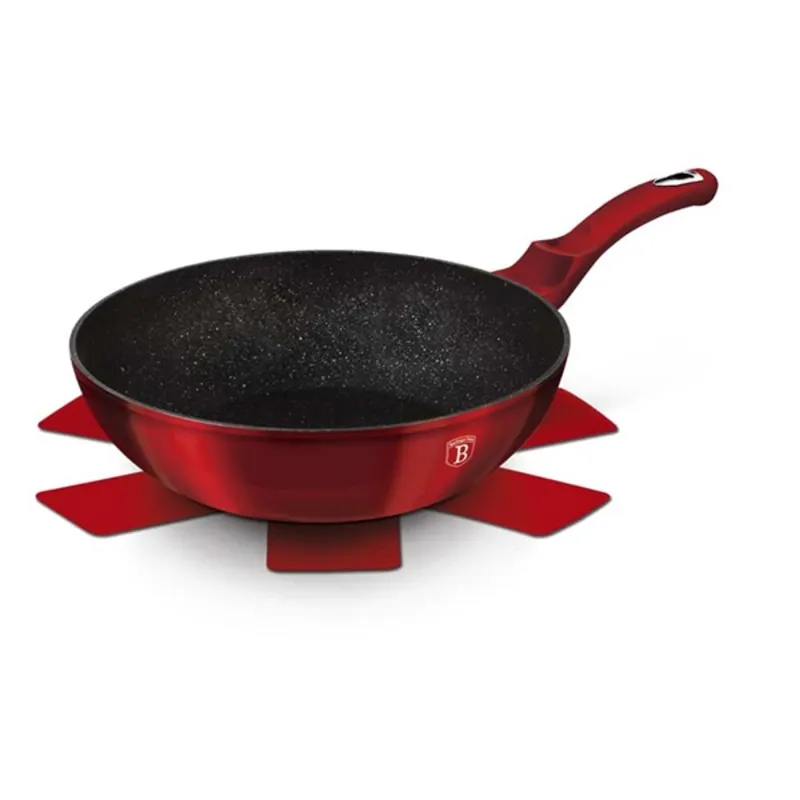 Berlinger Haus BH/6166 Metallic Line Burgundy Edition 30 cm wok + ajándék karcolásvédő Berlinger Haus BH/6166 Metallic Line Burgundy Edition 30 cm wok + ajándék karcolásvédő
