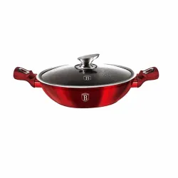 Berlinger Haus BH/7110 Metallic Line Burgundy Edition 30 cm fedővel, wok