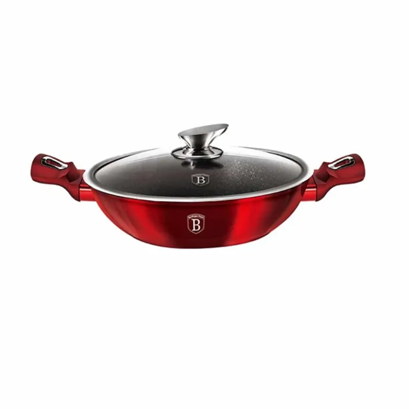 Berlinger Haus BH/7110 Metallic Line Burgundy Edition 30 cm fedővel, wok Berlinger Haus BH/7110 Metallic Line Burgundy Edition 30 cm fedővel, wok