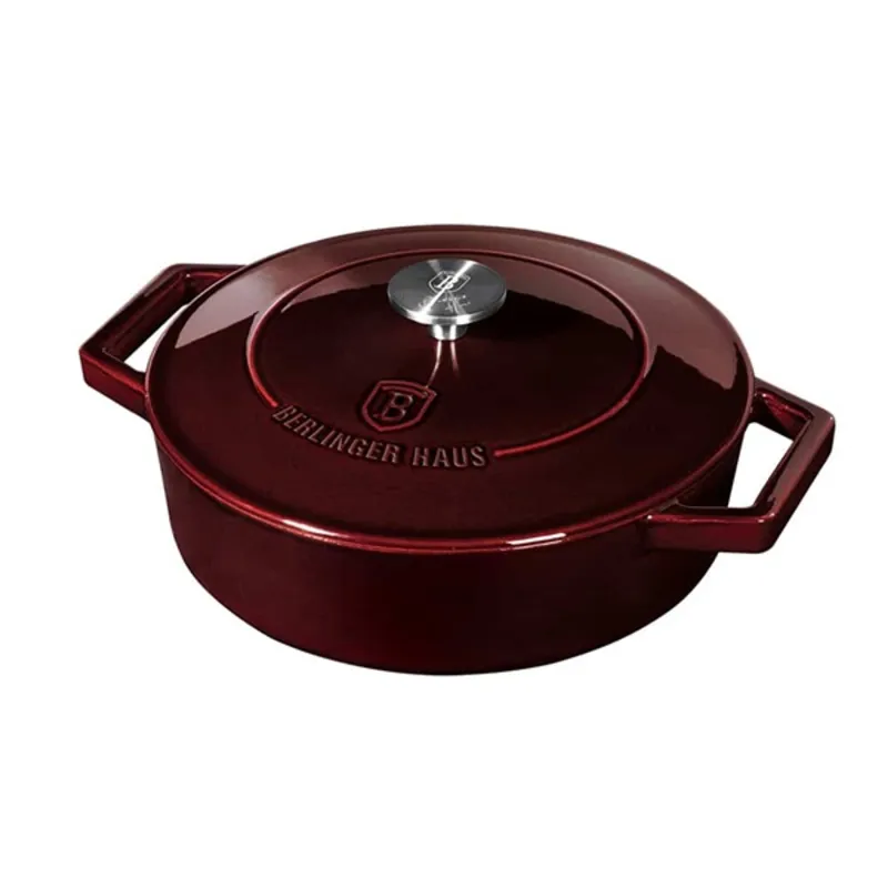 Berlinger Haus BH/6498 burgundi 26 cm öntöttvas alacsony lábas Berlinger Haus BH/6498 burgundi 26 cm öntöttvas alacsony lábas