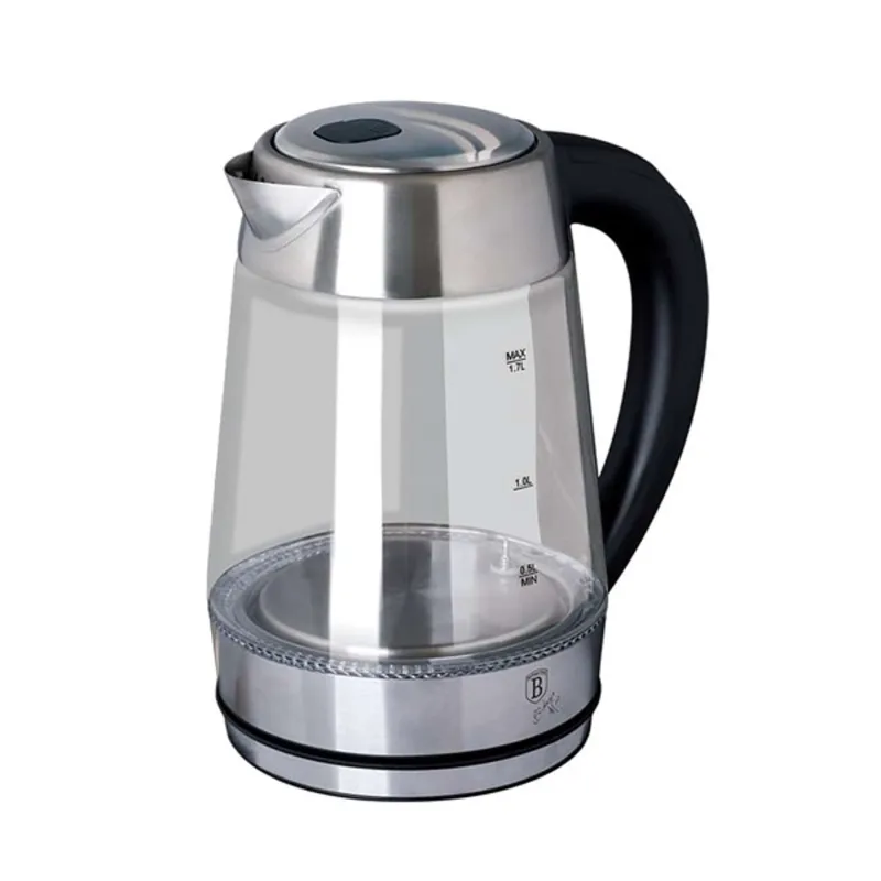 Berlinger Haus BH/9127 1,7 L-es fekete-ezüst üveg vízforraló Berlinger Haus BH/9127 1,7 L-es fekete-ezüst üveg vízforraló