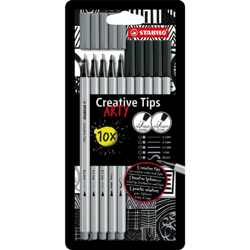 Stabilo Creative Tips ARTY SHADING 10 db-os filckészlet Stabilo Creative Tips ARTY SHADING 10 db-os filckészlet