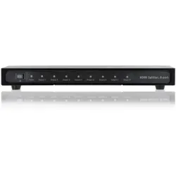 DIGITUS HDMI splitter 8-port 1080p 3D HDMI High Speed 2.25 Ghz/225 MHz metal housing black