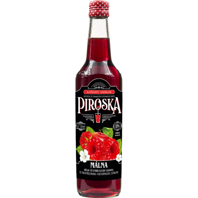 Piroska 0,7 L 50% málna szörp Piroska 0,7 L 50% málna szörp