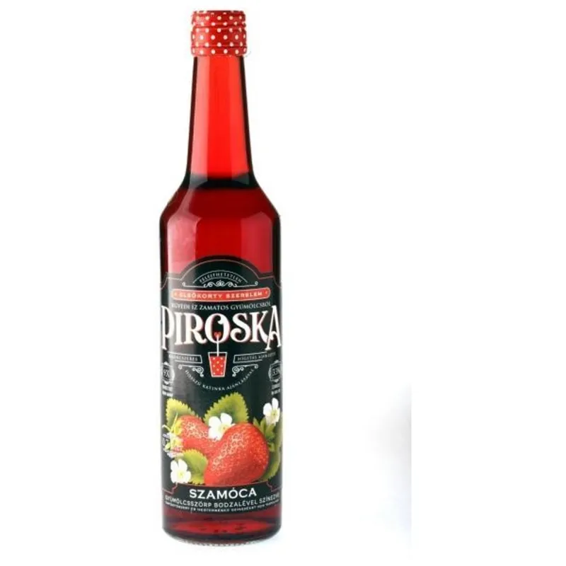 Piroska 0,7 L 50% szamóca szörp Piroska 0,7 L 50% szamóca szörp