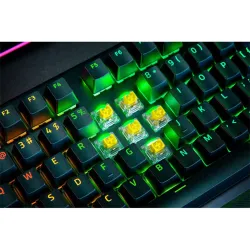 Razer BlackWidow V4 X USB angol (US) gaming Razer Yellow mechanikus billentyűzet fekete