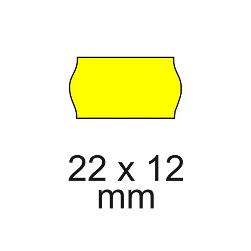 22x12 5db/csomag sárga árazógépszalag 22x12 5db/csomag sárga árazógépszalag