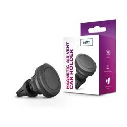 Setty TF-0060 univerzális szellőzőrácsba illeszthető mágneses autós telefontartó fekete