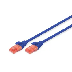 DIGITUS CAT 6 U-UTP patch cable PVC AWG 26/7 length 0.5m color blue