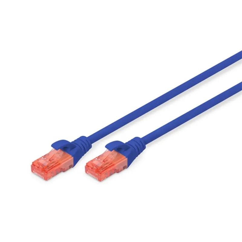 DIGITUS CAT 6 U-UTP patch cable PVC AWG 26/7 length 0.5m color blue DIGITUS CAT 6 U-UTP patch cable PVC AWG 26/7 length 0.5m color blue