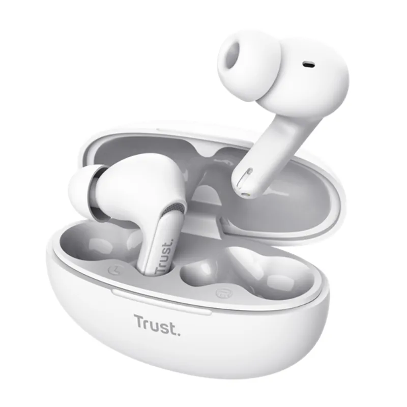 Trust 25173 Yavi ENC True Wireless Bluetooth fehér fülhallgató Trust 25173 Yavi ENC True Wireless Bluetooth fehér fülhallgató