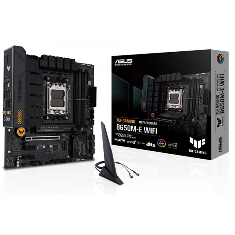 ASUS Alaplap AM5 TUF GAMING B650M-E WIFI AMD B650, mATX ASUS Alaplap AM5 TUF GAMING B650M-E WIFI AMD B650, mATX