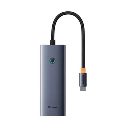 Baseus UltraJoy Hub 5in1 USB-C- 3xUSB-A 1xHDMI 1xUSB-C szürke (B00052801811-00)