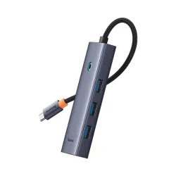 Baseus UltraJoy Hub 5in1 USB-C- 3xUSB-A 1xHDMI 1xUSB-C szürke (B00052801811-00)