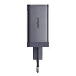 Baseus GaN5 2xUSB-C + USB, 65W + 1m kábel szürke (P10110812827-Z1)