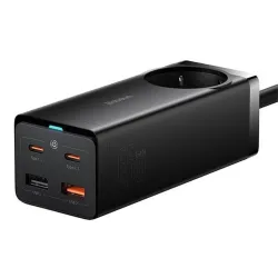 Baseus GaN3 Pro wall charger / powerstrip 2xUSB + 2xUSB-C + AC, 65W