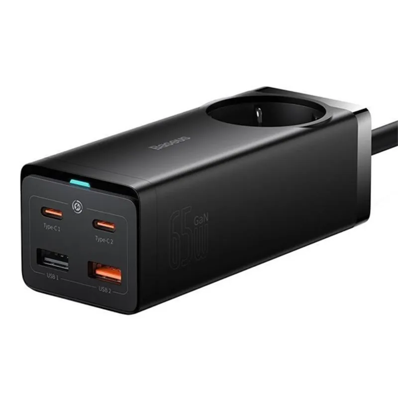 Baseus GaN3 Pro wall charger / powerstrip 2xUSB + 2xUSB-C + AC, 65W Baseus GaN3 Pro wall charger / powerstrip 2xUSB + 2xUSB-C + AC, 65W