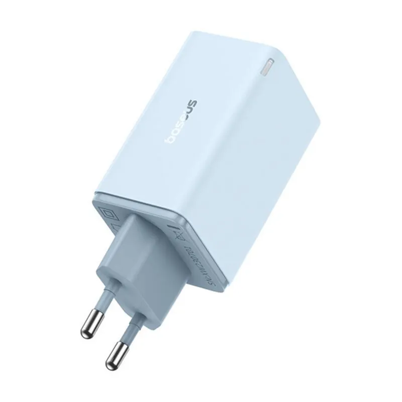 Baseus P10162701313-00 GAN6 Pro 65W kék hálózati gyorstöltő adapter Baseus P10162701313-00 GAN6 Pro 65W kék hálózati gyorstöltő adapter