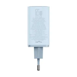 Baseus P10162701313-00 GAN6 Pro 65W kék hálózati gyorstöltő adapter