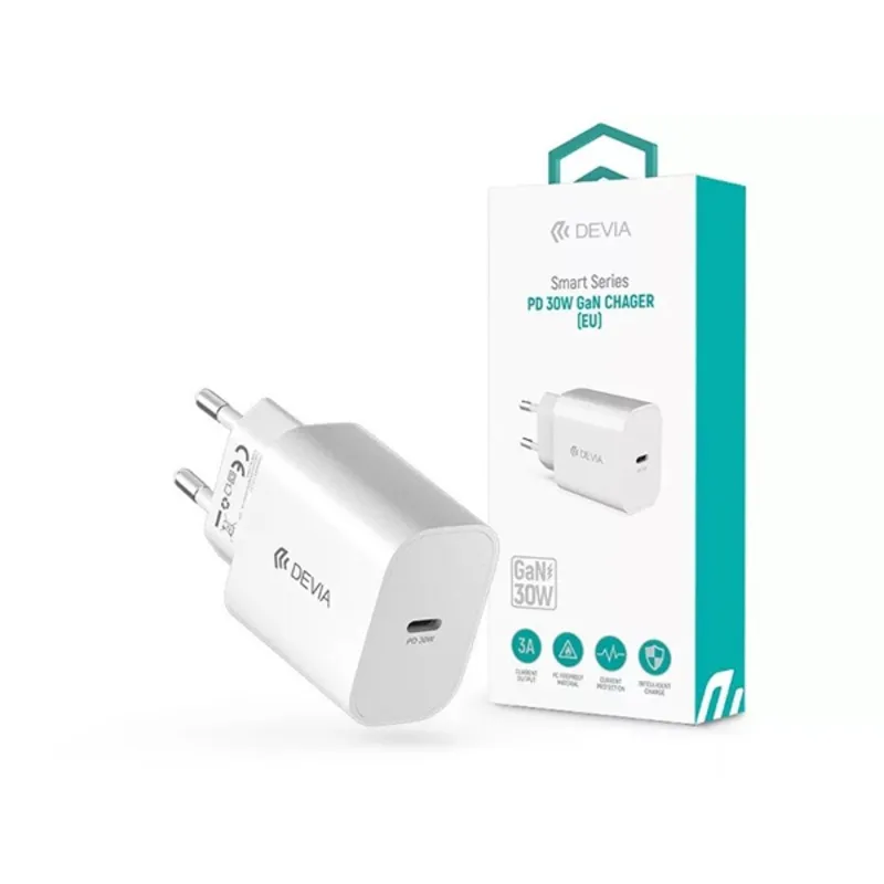 Devia ST399794 Smart GaN 30W Type-C Hálózati töltő adapter Devia ST399794 Smart GaN 30W Type-C Hálózati töltő adapter