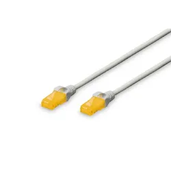 RJ45 Hálózat Csatlakozókábel CAT 6A U/UTP 2.00 m Szürke Halogénmentes, sodort érpár Digitus