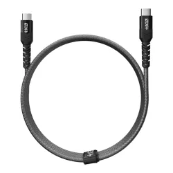 NextOne USBCX2-BRD-SG 1,2m Type-C fonott asztroszürke adat- és töltőkábel