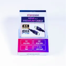 Stansson 1,5m HDMI 2.1 kábel