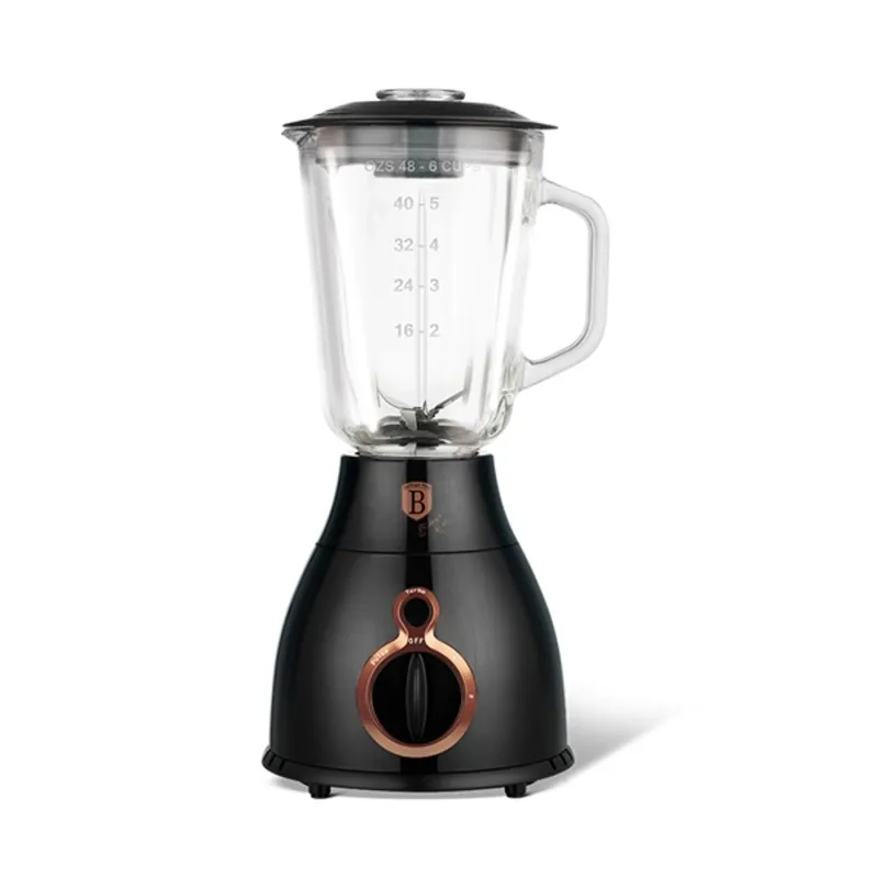 Berlinger Haus BH/9025-AF 1,5 L-es mércés edzett üvegkancsóval fekete- rose gold turmixgép Berlinger Haus BH/9025-AF 1,5 L-es mércés edzett üvegkancsóval fekete- rose gold turmixgép