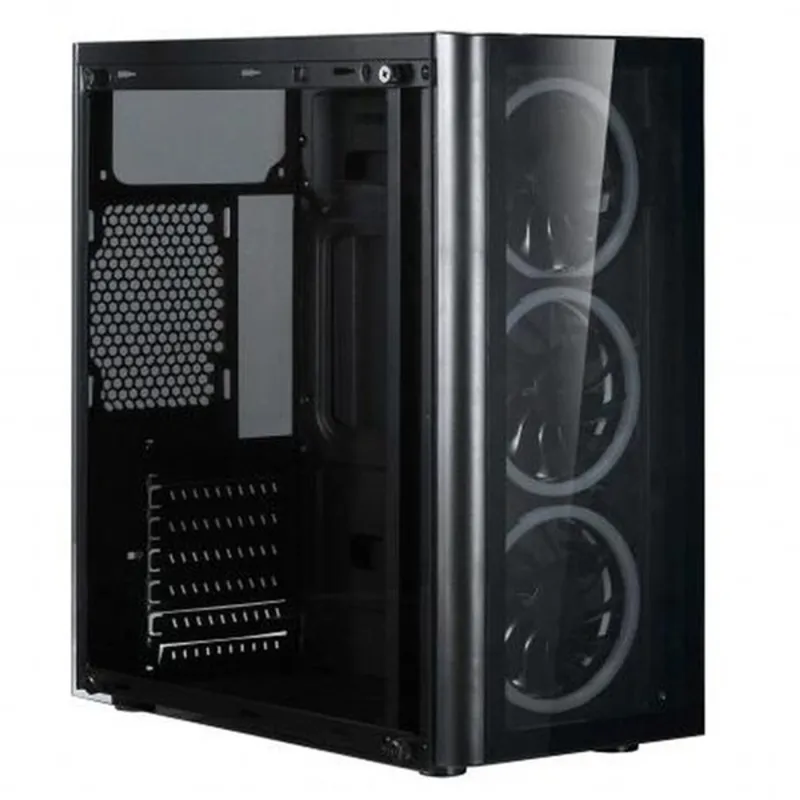 Spire SP-EW7022G/WU3-3RGB Fekete/RGB (Táp nélküli) ATX ház Spire SP-EW7022G/WU3-3RGB Fekete/RGB (Táp nélküli) ATX ház