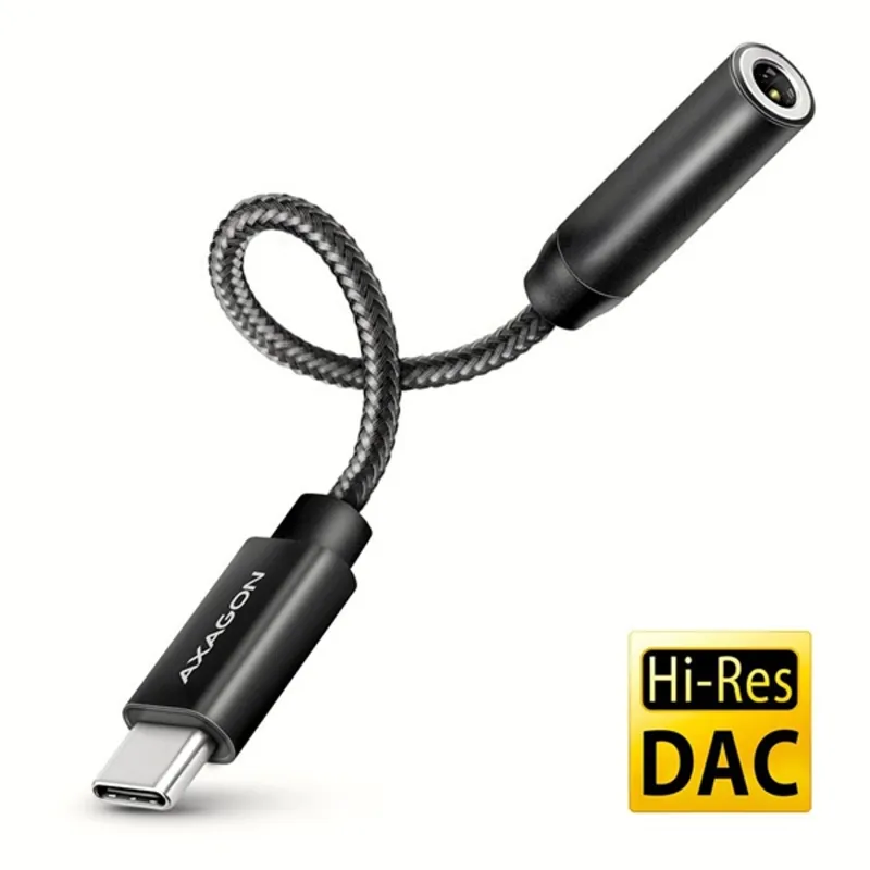 Axagon ADA-HC Mini USB-C audio adapter 384 kHz / 32 bit DAC átalakítóval Axagon ADA-HC Mini USB-C audio adapter 384 kHz / 32 bit DAC átalakítóval
