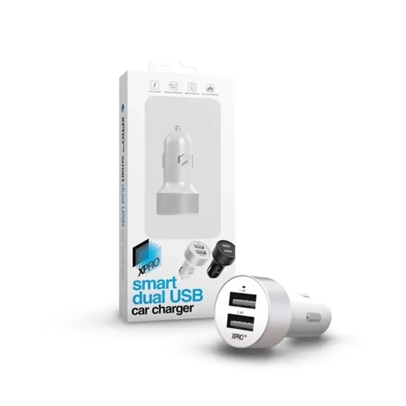 Xpro 115806 Smart Dual USB fehér autós töltő Xpro 115806 Smart Dual USB fehér autós töltő