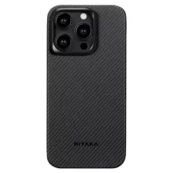 Pitaka 128972 1500D iPhone 15 Pro Max fekete/szürke aramid hátlap
