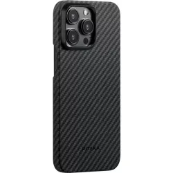 Pitaka 128972 1500D iPhone 15 Pro Max fekete/szürke aramid hátlap