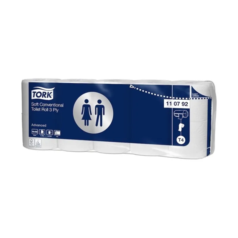 Tork 110792 Premium 10 kistekercses 3 rétegű fehér WC papír Tork 110792 Premium 10 kistekercses 3 rétegű fehér WC papír