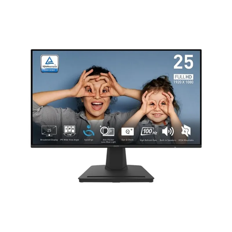 MSI 24,5" PRO MP252 FHD IPS LED 100Hz HDMI/DP fekete monitor MSI 24,5" PRO MP252 FHD IPS LED 100Hz HDMI/DP fekete monitor