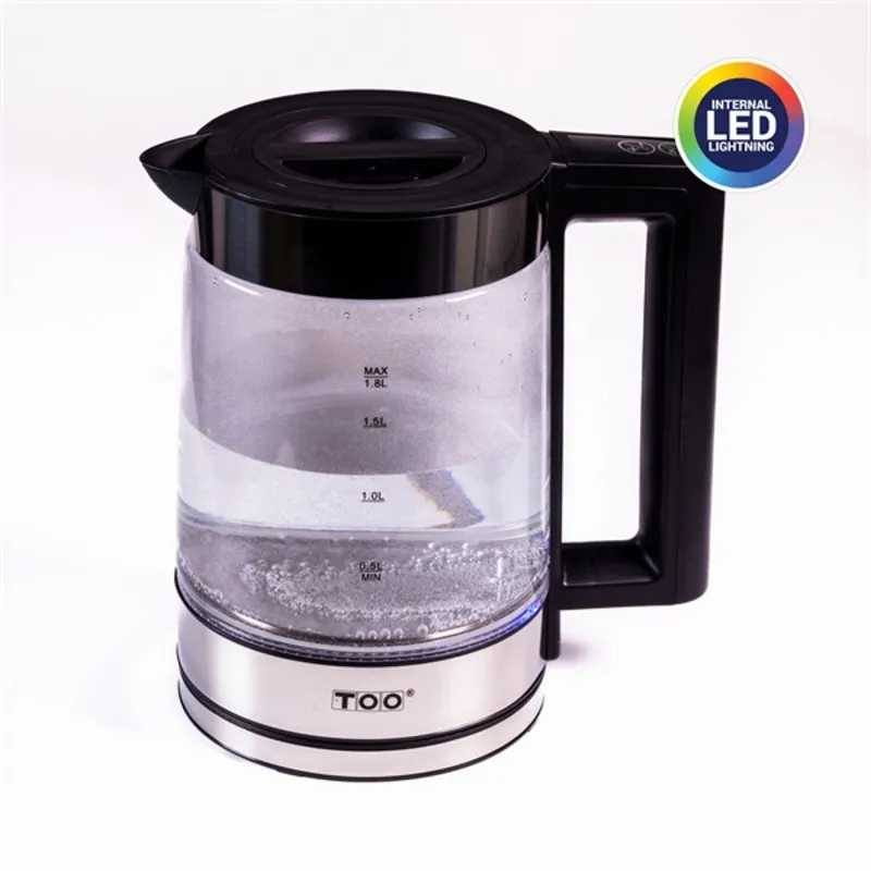 TOO KE-830 1,8 L-es LED-es prémium üveg vízforraló TOO KE-830 1,8 L-es LED-es prémium üveg vízforraló