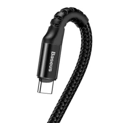 Baseus Fish Eye Spring USB-A - USB Type-C csavart kábel 1m fekete (CATSR-01)