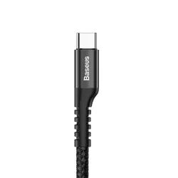 Baseus Fish Eye Spring USB-A - USB Type-C csavart kábel 1m fekete (CATSR-01)