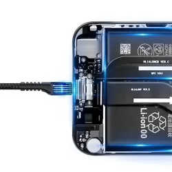Baseus Fish Eye Spring USB-A - USB Type-C csavart kábel 1m fekete (CATSR-01)