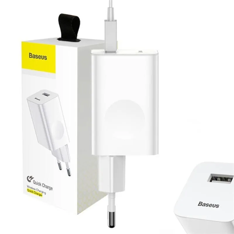Baseus CCALL-BX02 QC 3.0 24W USB fehér gyorstöltő Baseus CCALL-BX02 QC 3.0 24W USB fehér gyorstöltő