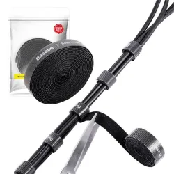 Baseus Rainbow Circle tépőzáras kábelrendező szalag 3m Black