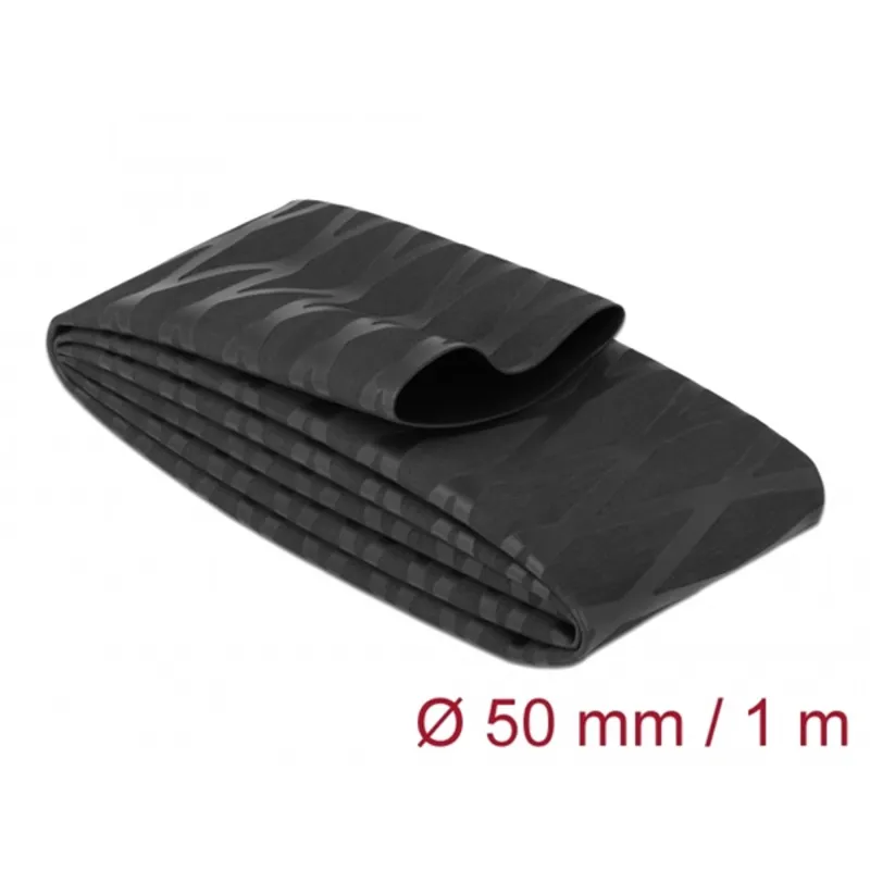 Delock Zsugorcső X-mintás nem csúszós 1 m x 50 mm fekete Delock Zsugorcső X-mintás nem csúszós 1 m x 50 mm fekete