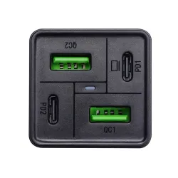 AKYGA USB Power Adapter Charge Brick AK-CH-17 65W 2x USB-A + 2x USB-C QC4+ PD 5-20V / 1.5-3.25A