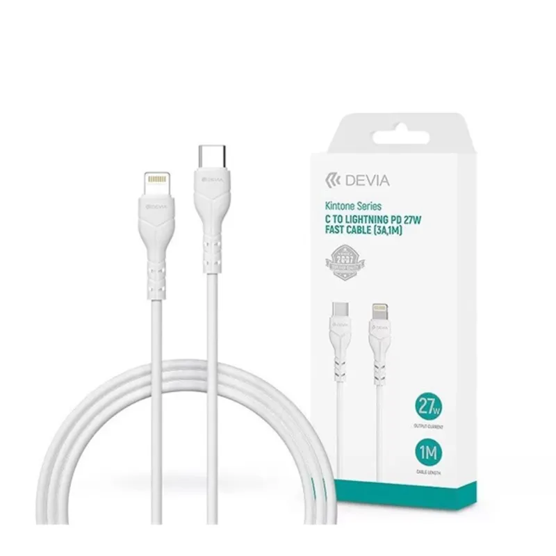 Devia ST394584 Kintone 1m 27W PD Type-C - Lightning adat- és töltőkábel Devia ST394584 Kintone 1m 27W PD Type-C - Lightning adat- és töltőkábel
