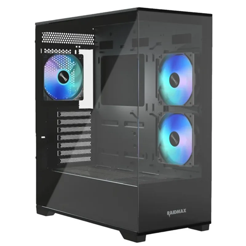RAIDMAX i801 fekete (táp nélküli) ablakos ATX ház RAIDMAX i801 fekete (táp nélküli) ablakos ATX ház