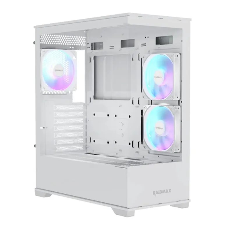RAIDMAX i801 fehér (táp nélküli) ablakos ATX ház RAIDMAX i801 fehér (táp nélküli) ablakos ATX ház